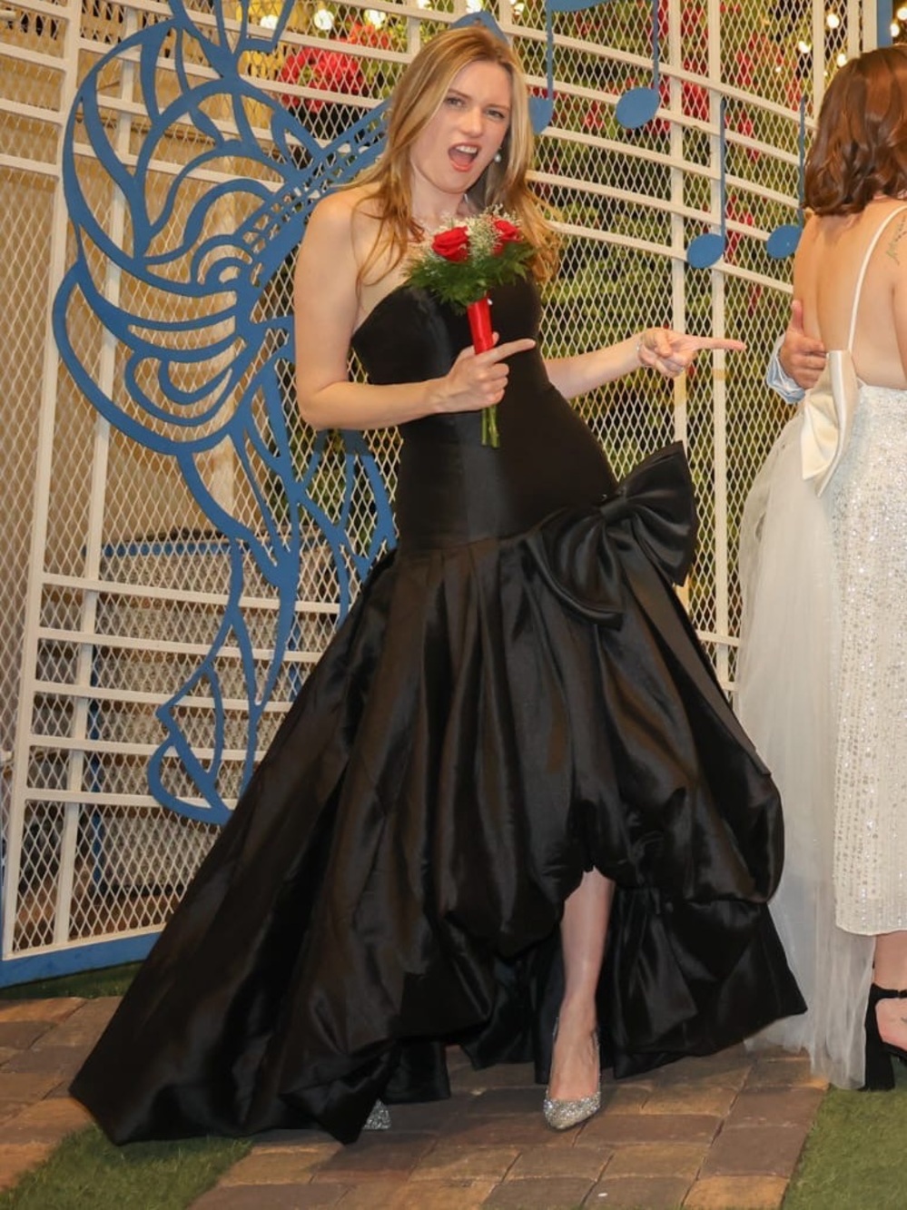 Strapless Black Ball Gown